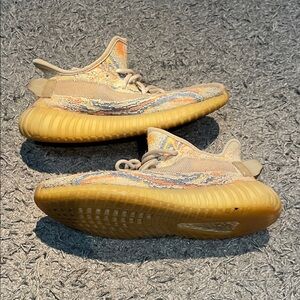 Yeezy Boost 350 Men's Knit Casual Sneakers in Multicolor Yellow